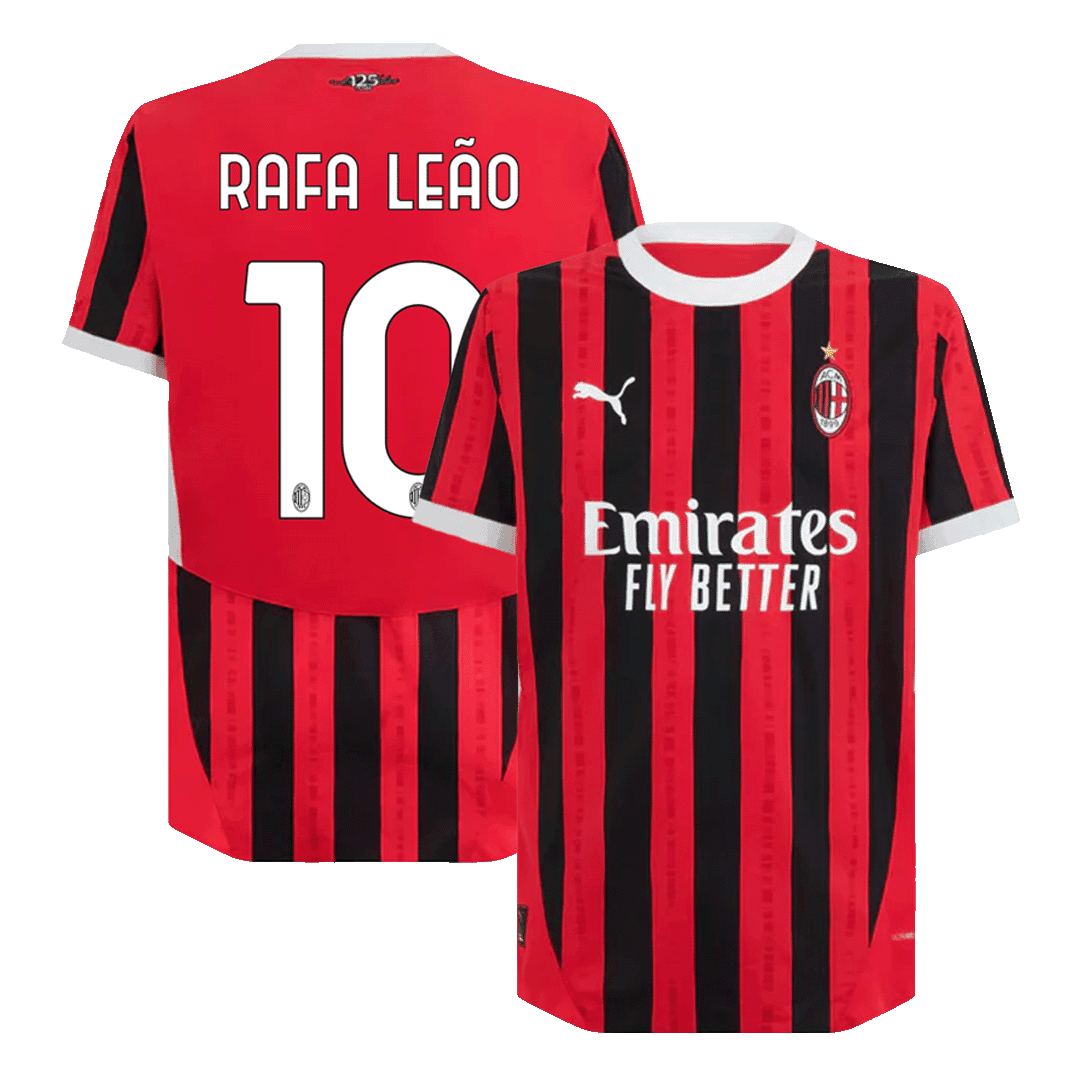 RAFA LE?O #10 AC Milan Home Authentic Soccer Jersey 2024/25 - UCL