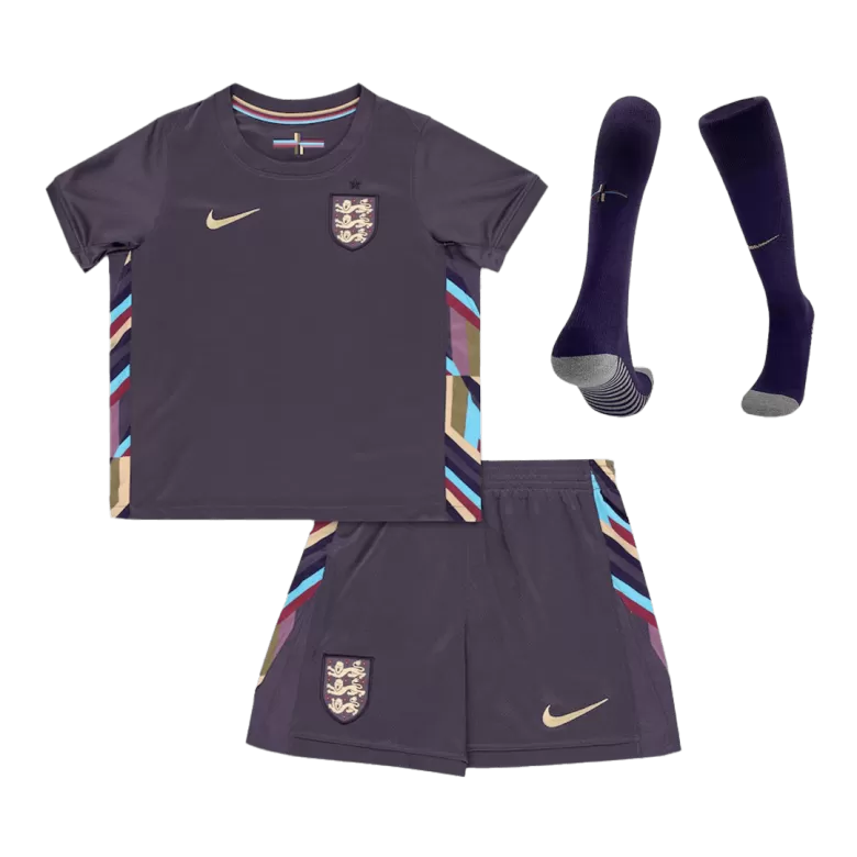 England Away Kids Soccer Jerseys Full Kit EURO 2024