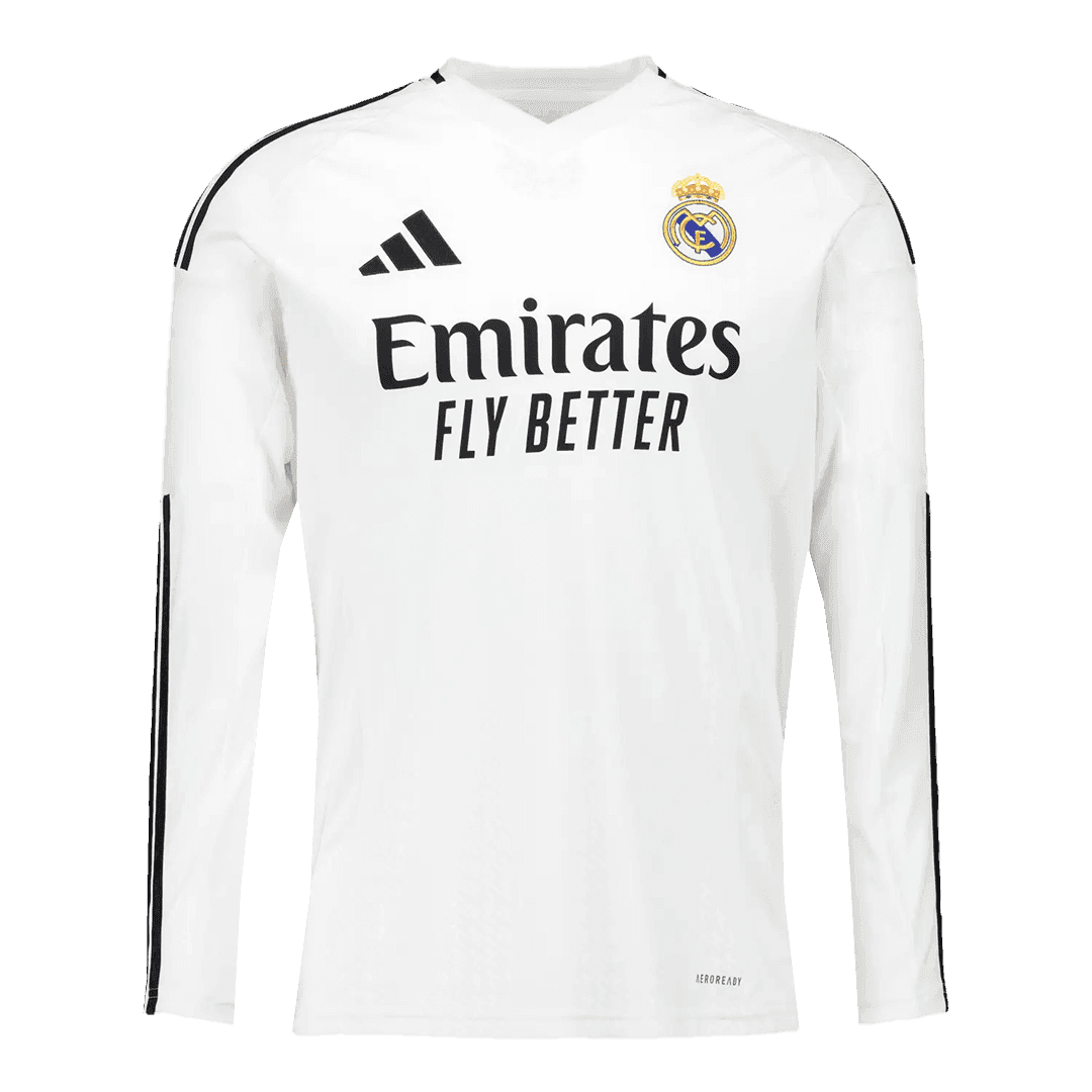 Real Madrid Home Long Sleeve Soccer Jersey 2024/25