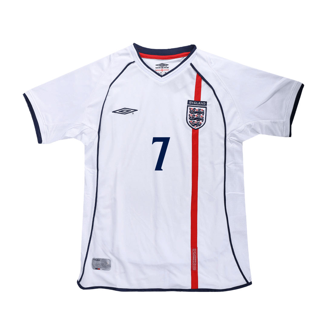 Vintage Soccer Jersey BECKHAM #7 England Home 2002