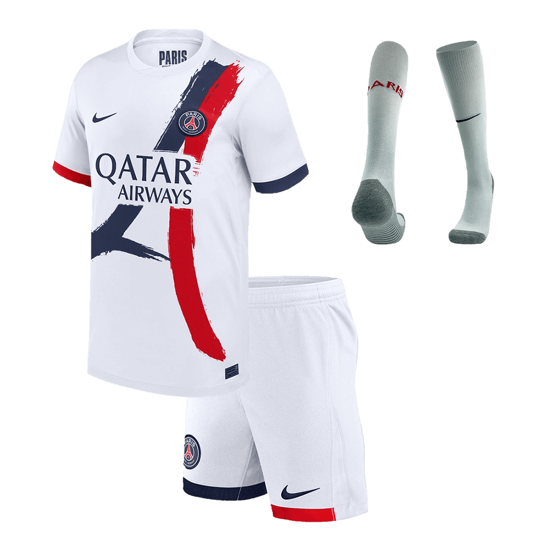 PSG Away Kids Soccer Jerseys Full Kit 2024/25