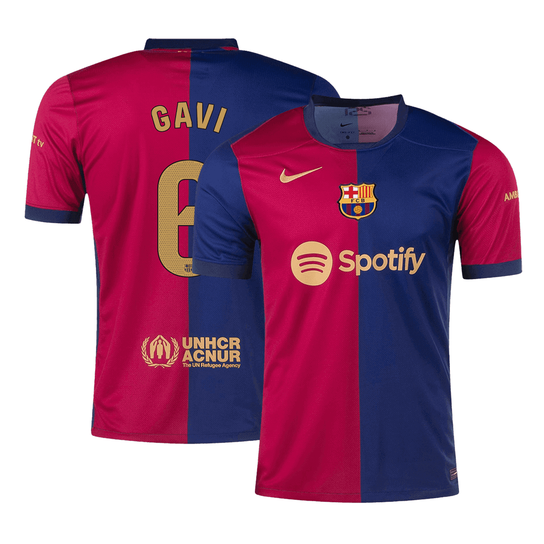 GAVI #6 Barcelona Home Soccer Jersey 2024/25