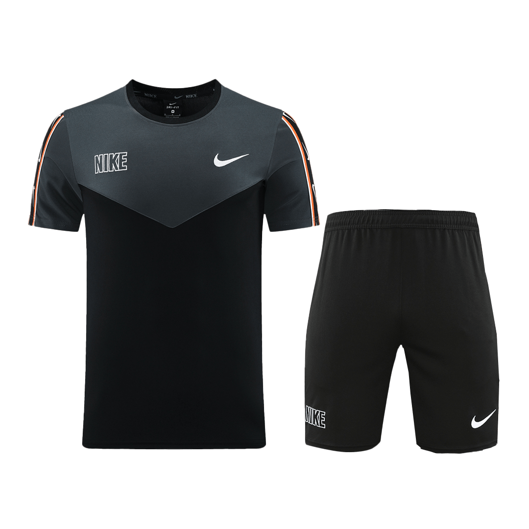 NK-ND03 Customize Team Jersey Kit(Shirt+Short) Black&Gray