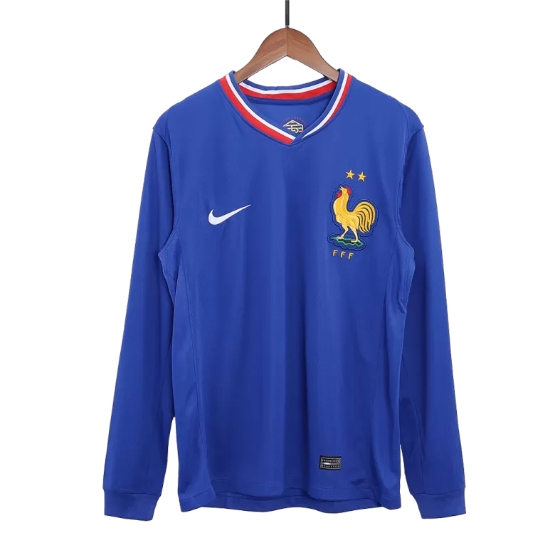 France Home Long Sleeve Soccer Jersey EURO 2024