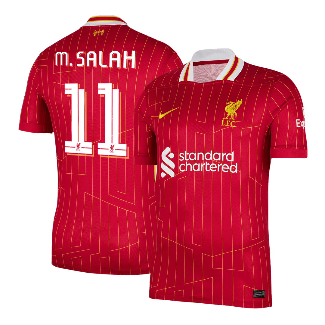 M.SALAH #11 Liverpool Home Soccer Jersey 2024/25 - UCL