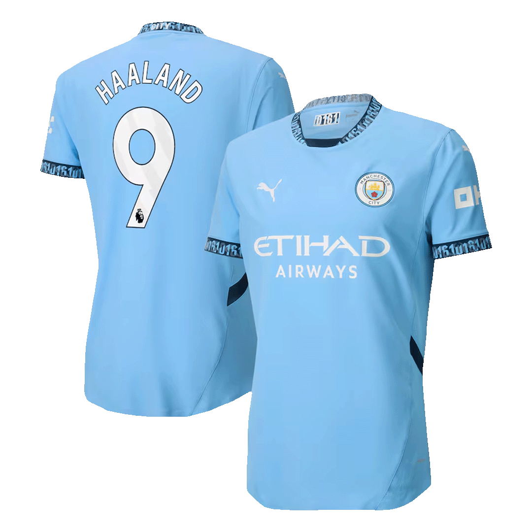HAALAND #9 Manchester City Home Authentic Soccer Jersey 2024/25
