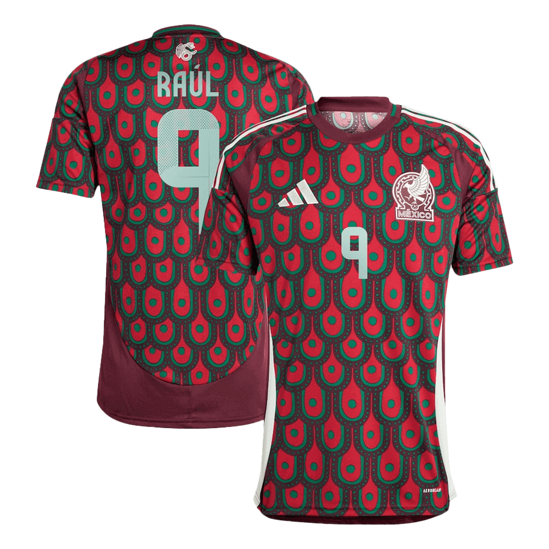RA??L #9 Mexico Home Soccer Jersey Copa America 2024