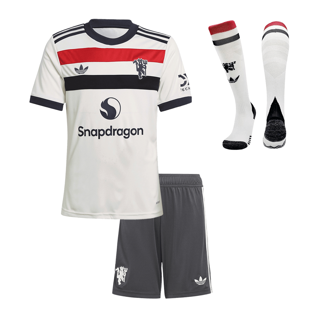 Manchester United Third Away Kids Soccer Jerseys Full Kit 2024/25
