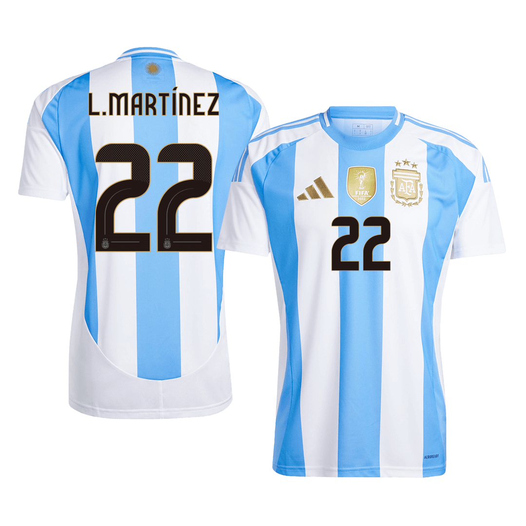L.MART??NEZ #22 Argentina Home Soccer Jersey 2024