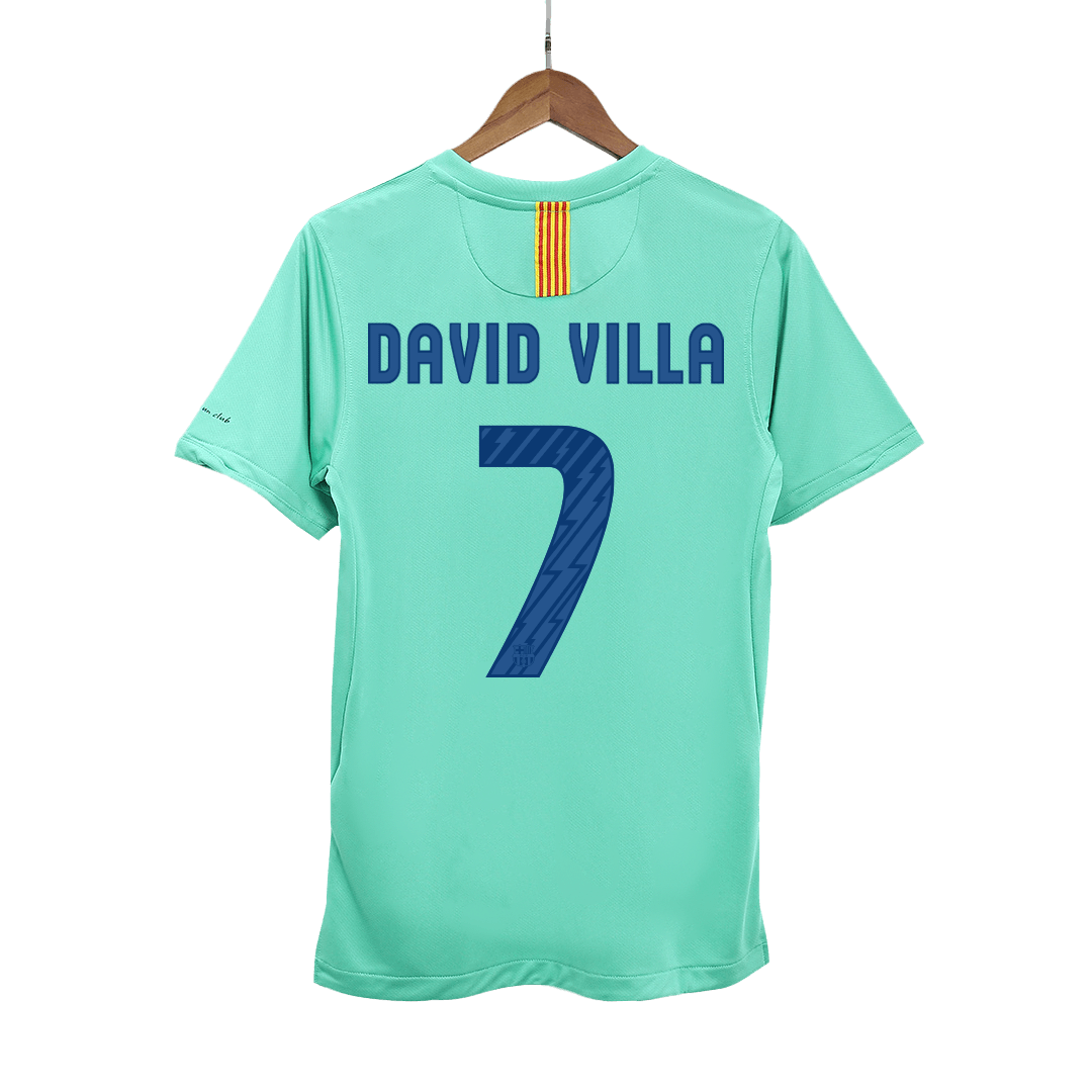 Vintage Soccer Jersey DAVID VILLA #7 Barcelona Away 2010/11