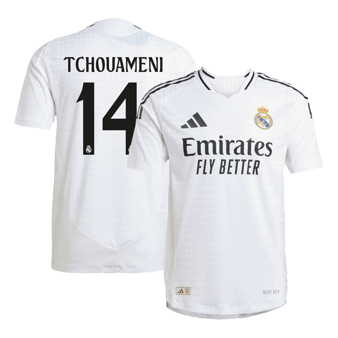 TCHOUAMENI #14 Real Madrid Home Authentic Soccer Jersey 2024/25