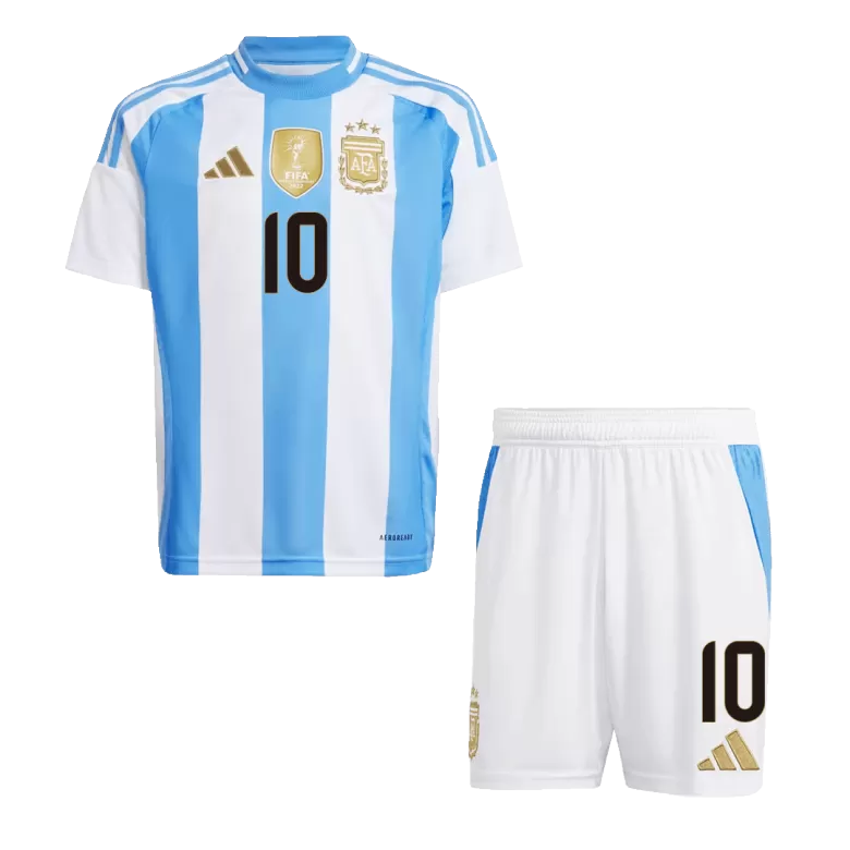 MESSI #10 Argentina Home Kids Soccer Jerseys Kit 2024