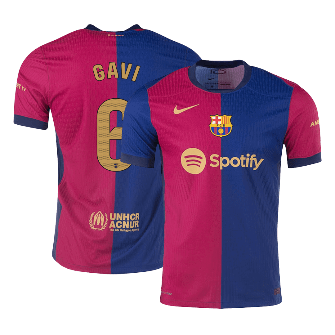 GAVI #6 Barcelona Home Authentic Soccer Jersey 2024/25