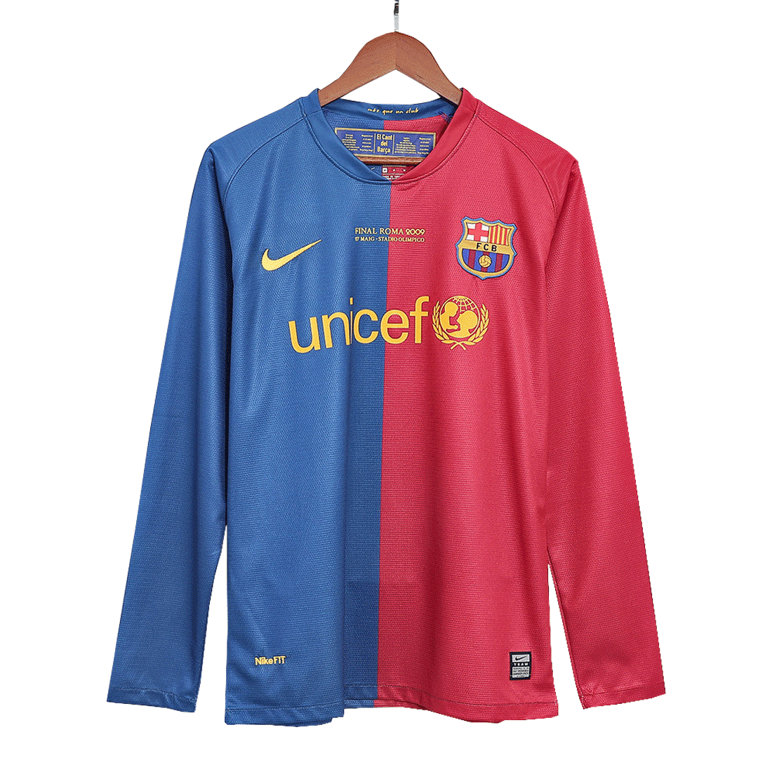 Vintage Soccer Shirts Barcelona Home Long Sleeve 2008/09 - UCL Final