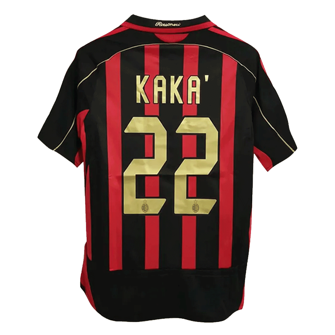 Vintage Soccer Jersey KAKA' #22 AC Milan Home 2006/07