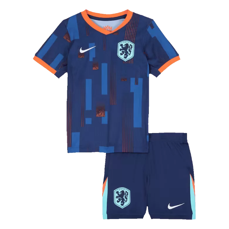 Netherlands Away Kids Soccer Jerseys Kit EURO 2024