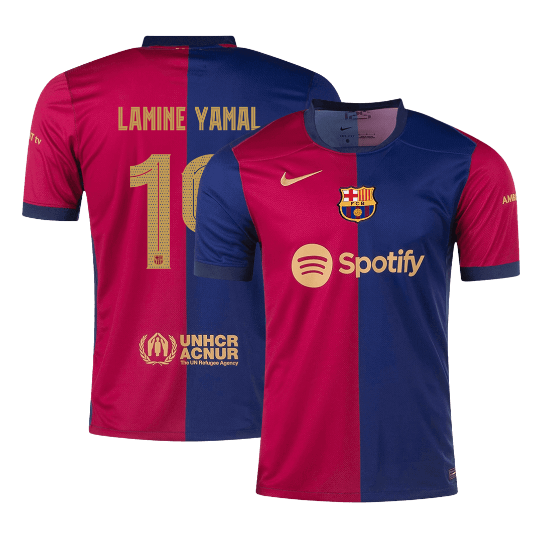LAMINE YAMAL #19 Barcelona Home Soccer Jersey 2024/25 - UCL