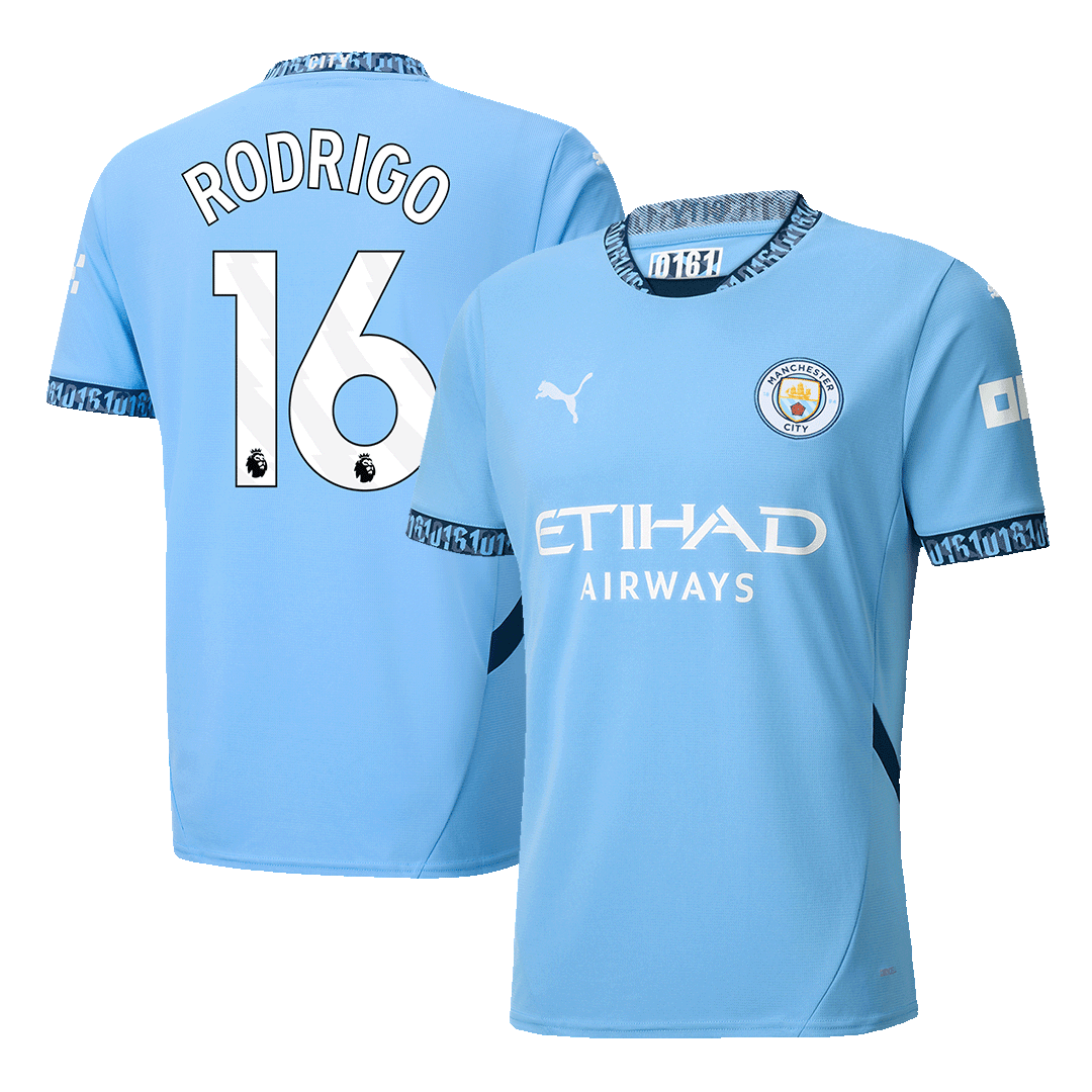 RODRIGO #16 Manchester City Home Soccer Jersey 2024/25