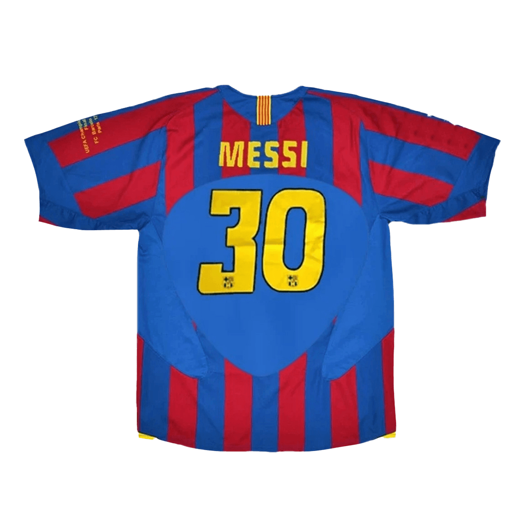 Vintage Soccer Jersey MESSI #30 Barcelona Home 2005/06 - UCL Final