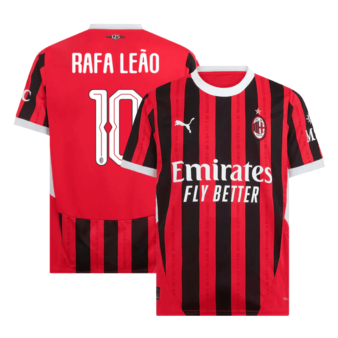 RAFA LE?O #10 AC Milan Home Soccer Jersey 2024/25 - UCL