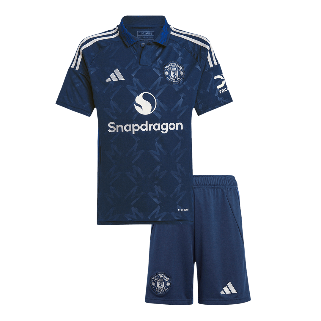 Manchester United Away Kids Soccer Jerseys Kit 2024/25