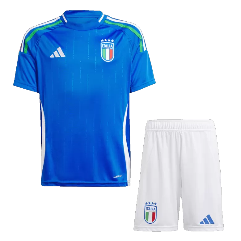 Italy Home Kids Soccer Jerseys Kit EURO 2024