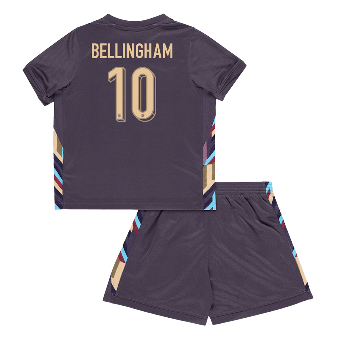 BELLINGHAM #10 England Away Kids Soccer Jerseys Kit EURO 2024