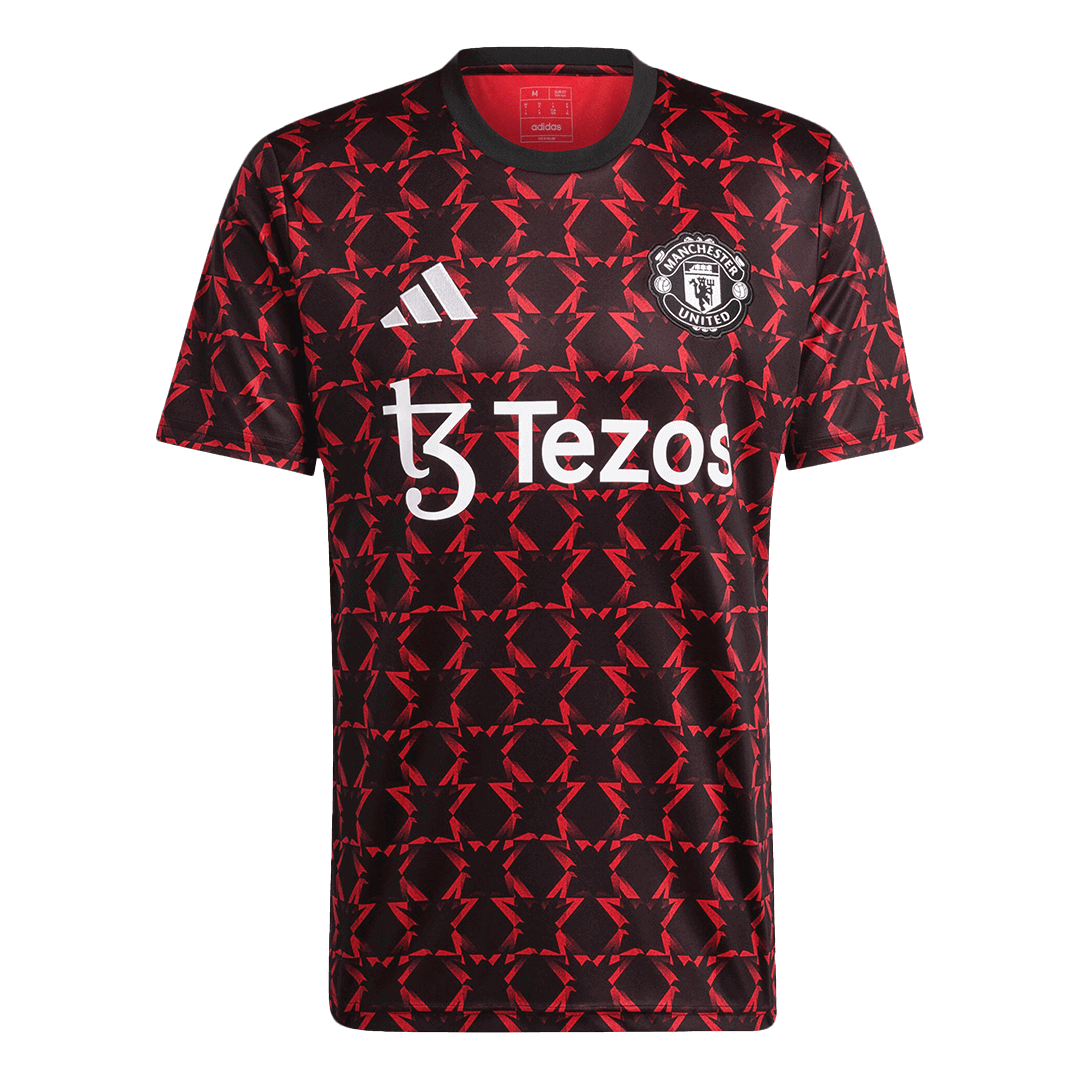 Manchester United Pre-Match Soccer Jersey 2024/25 Red&Black
