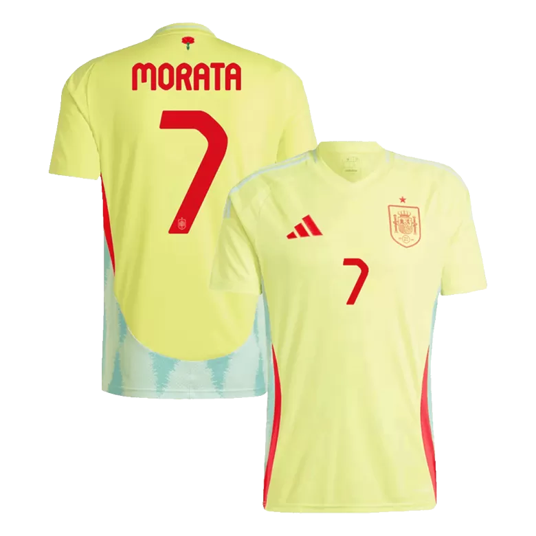MORATA #7 Spain Away Soccer Jersey EURO 2024