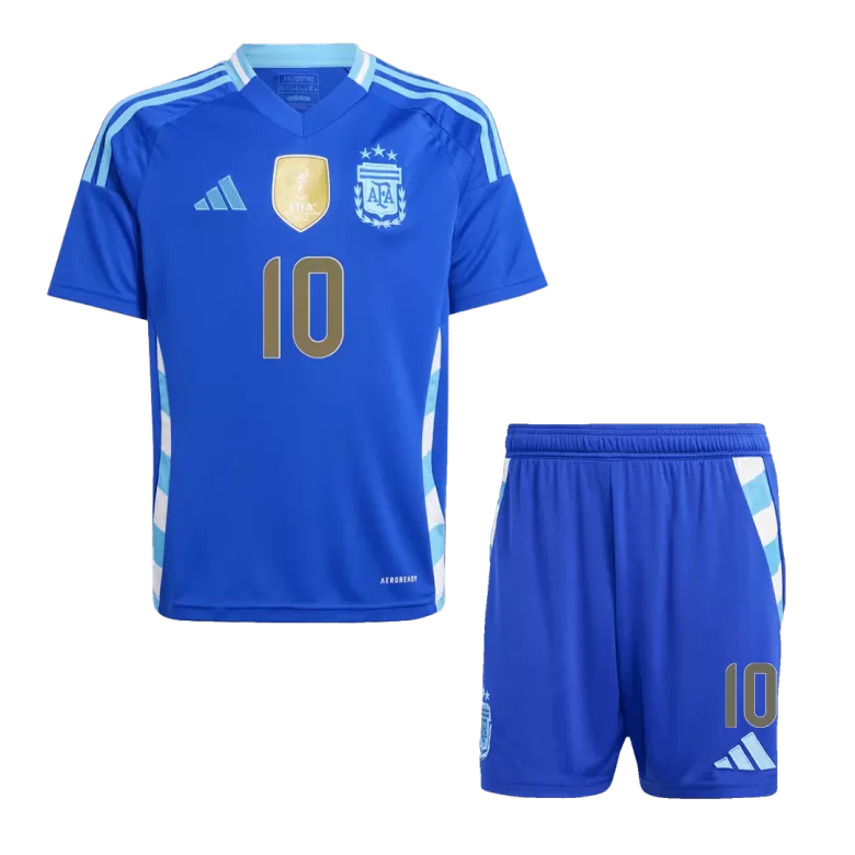 MESSI #10 Argentina Away Kids Soccer Jerseys Kit 2024