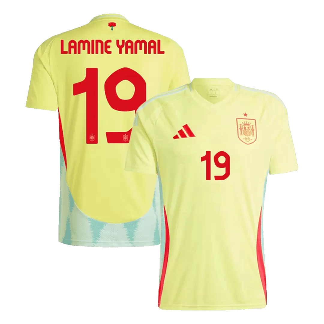 LAMINE YAMAL #19 Spain Away Soccer Jersey EURO 2024