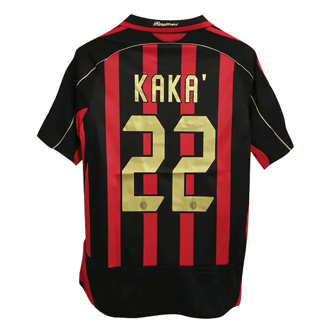 Vintage Soccer Jersey KAKA' #22 AC Milan Home 2006/07