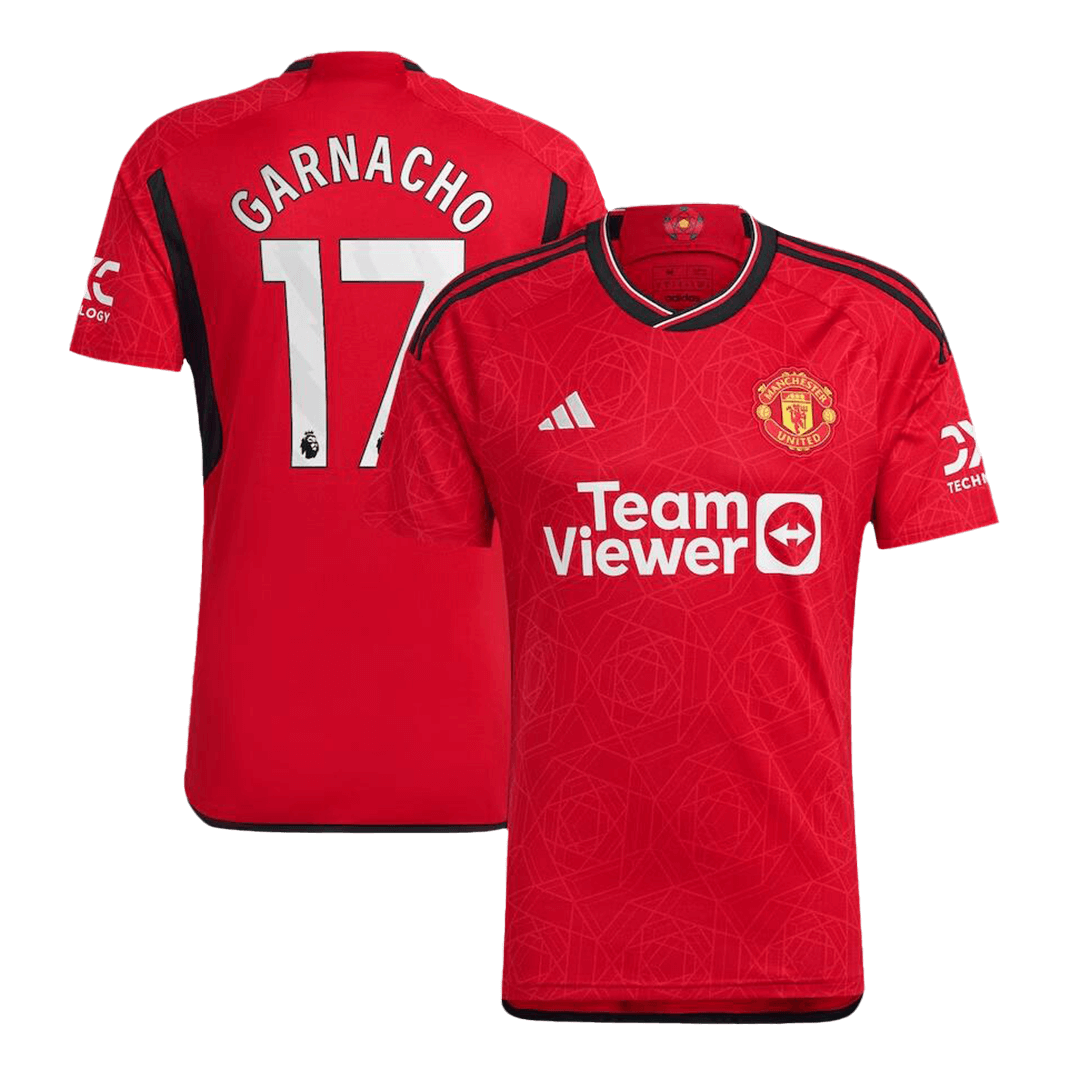 GARNACHO #17 Manchester United Home Soccer Jersey 2023/24