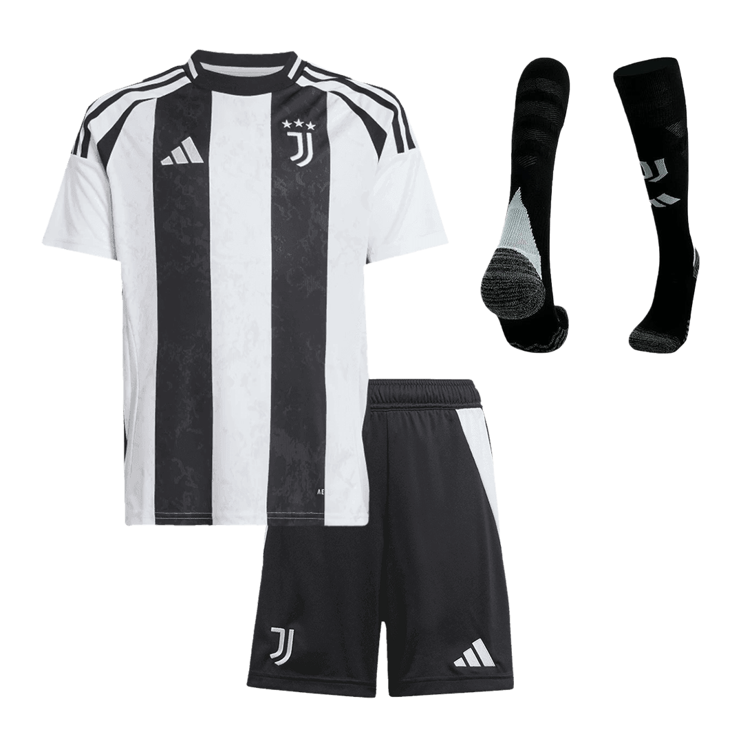 Juventus Home Kids Soccer Jerseys Full Kit 2024/25