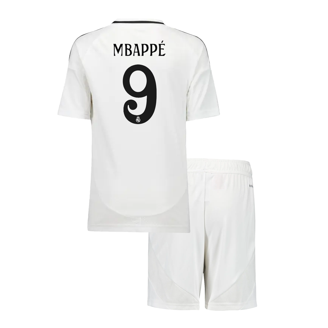 MBAPP #9 Real Madrid Home Kids Soccer Jerseys Kit 2024/25