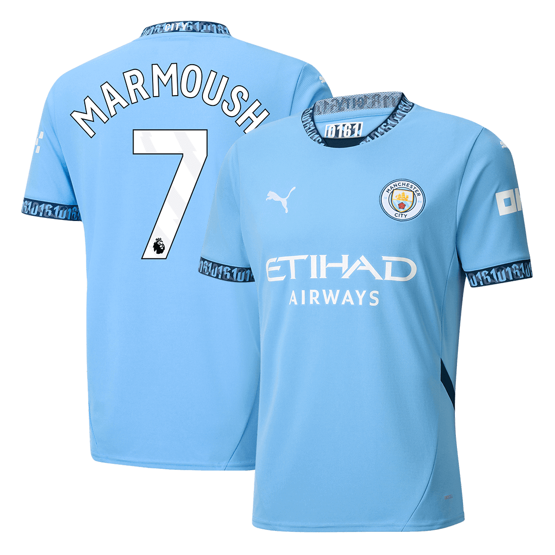 MARMOUSH #7 Manchester City Home Soccer Jersey 2024/25