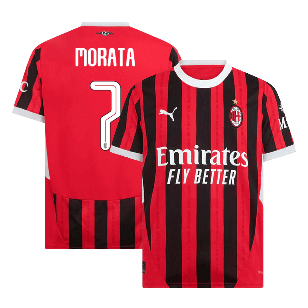 MORATA #7 AC Milan Home Soccer Jersey 2024/25