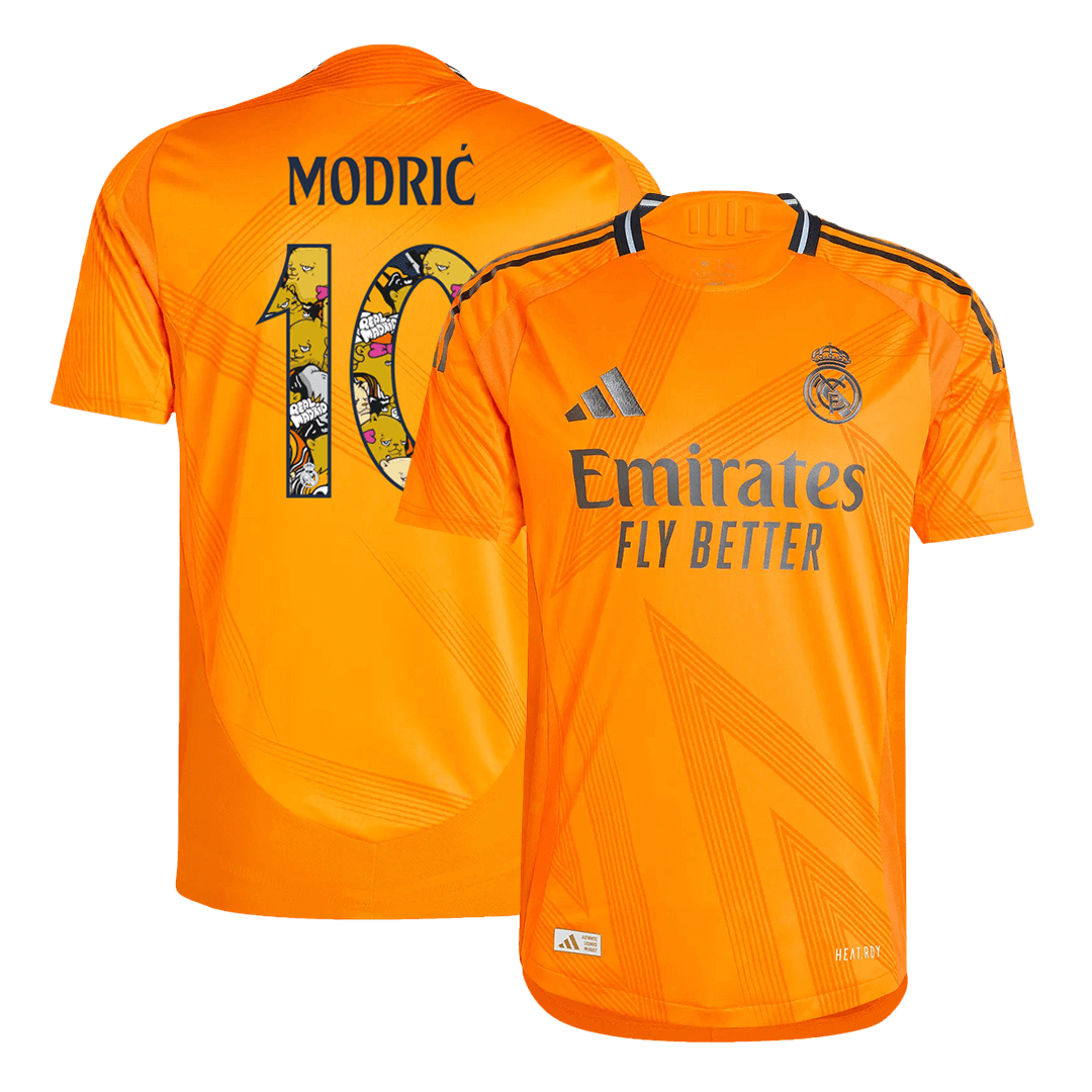 MODRI? #10 Real Madrid Away Authentic Soccer Jersey 2024/25 - Bear Champ Font