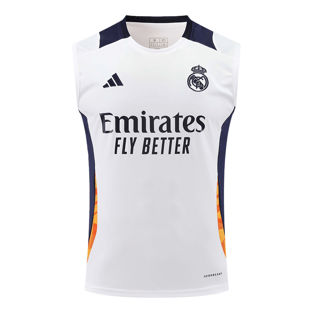 Real Madrid Pre-Match Sleeveless Top 2024/25 White
